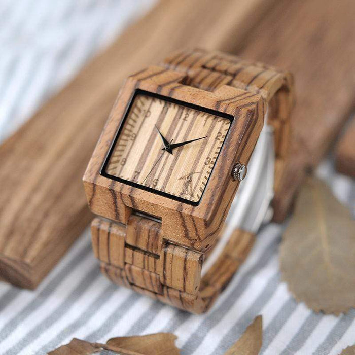 Reloj de madera cuádruple BOBO BIRD