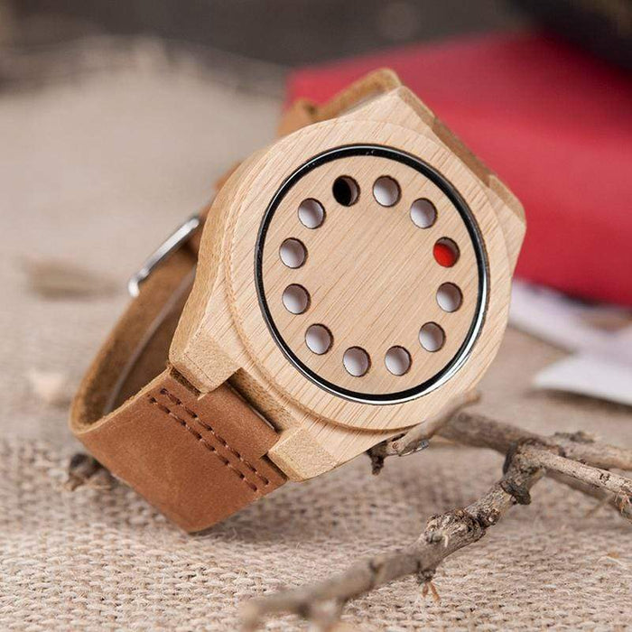 BOBO BIRD 12-gaats design bamboe horloge