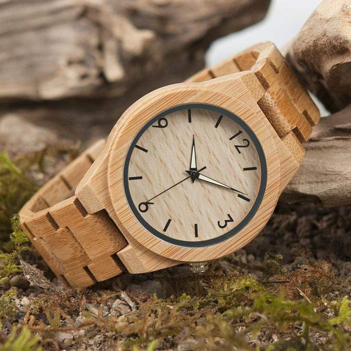 BOBO BIRD Bamboo Wooden Watch with Dials