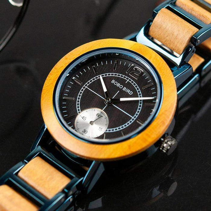 BOBO BIRD Unieke kleuren houten horloge waterdicht