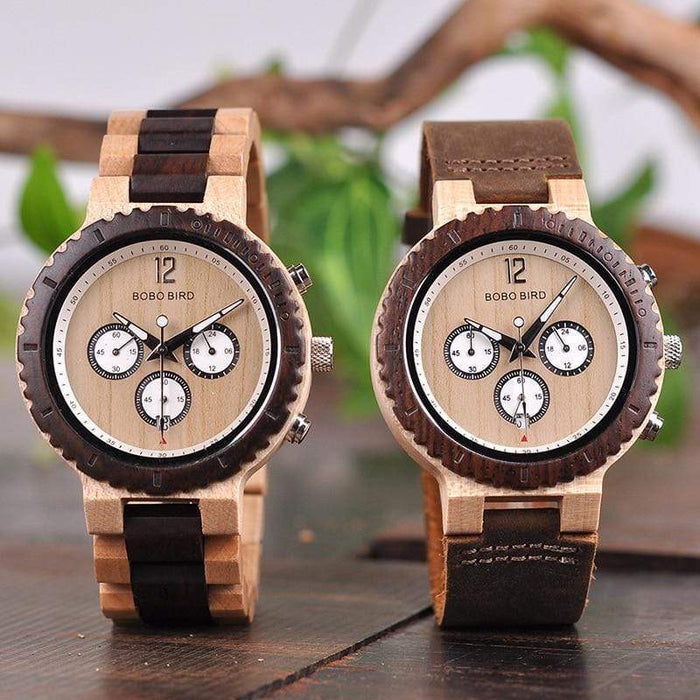 BOBO BIRD Wooden Watch with Date Display