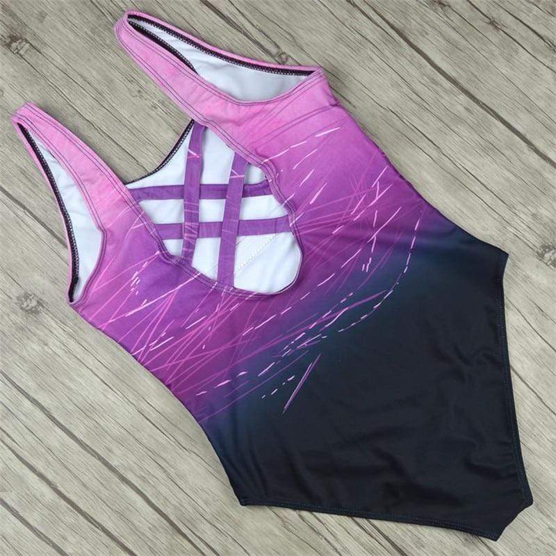 Badpak uit één stuk met gekruiste rug 