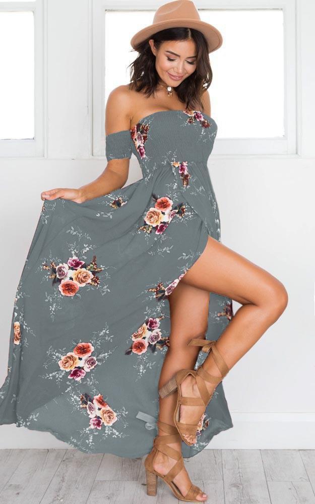 Floral Long Dress- 4 Colors