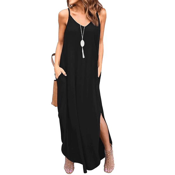 Casual mouwloze lange maxi-jurk 