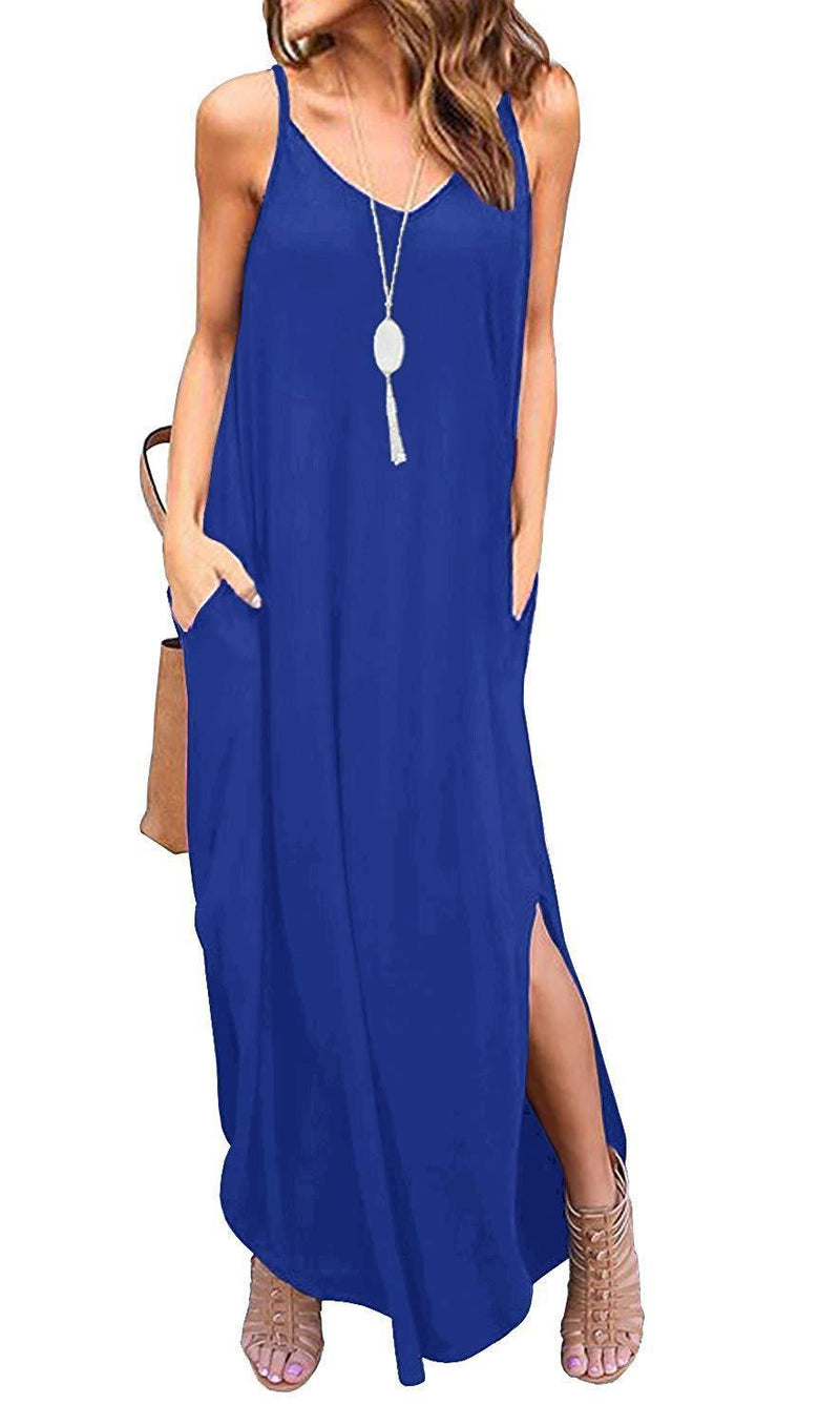 Casual mouwloze lange maxi-jurk 
