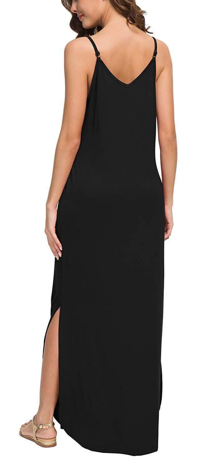Casual mouwloze lange maxi-jurk 