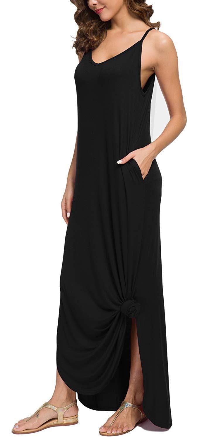 Casual mouwloze lange maxi-jurk 