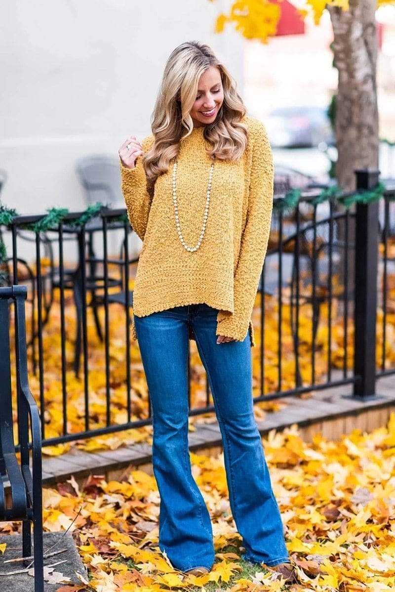 Casual effen gebreide trui 