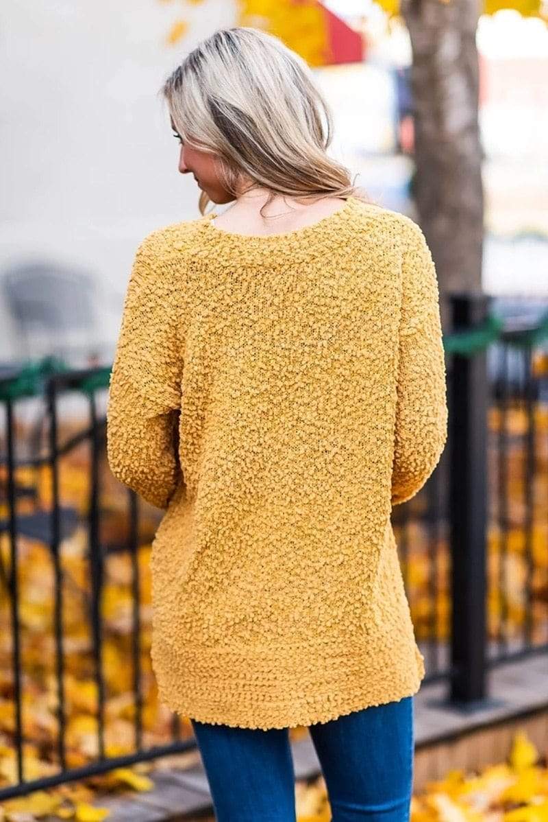 Casual effen gebreide trui 