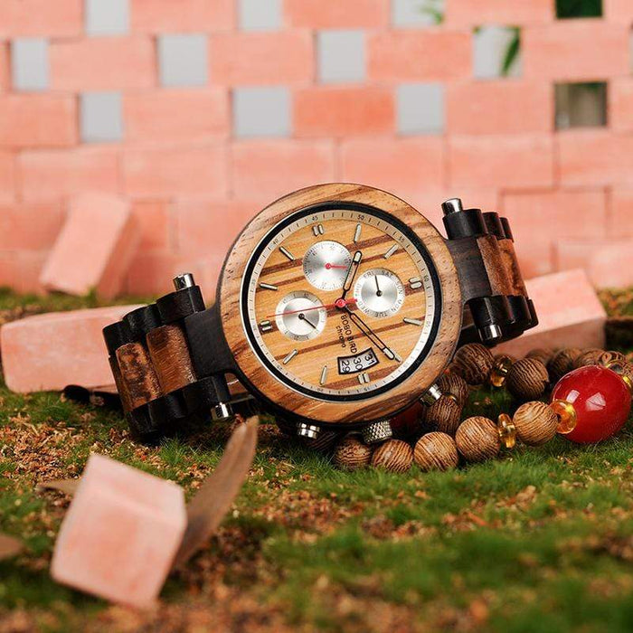 BOBO BIRD Unique Ebony Wooden Watch