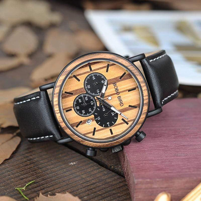 BOBO BIRD Reloj de madera de lujo 