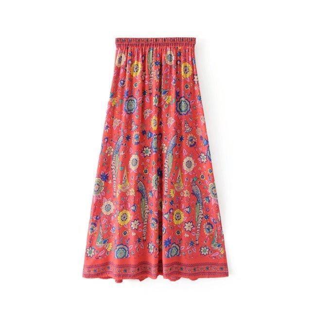 Summer Floral Print Skirt