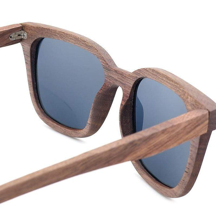 BOBO BIRD Natural Wooden Sunglasses- Polarized Lenses Square Style