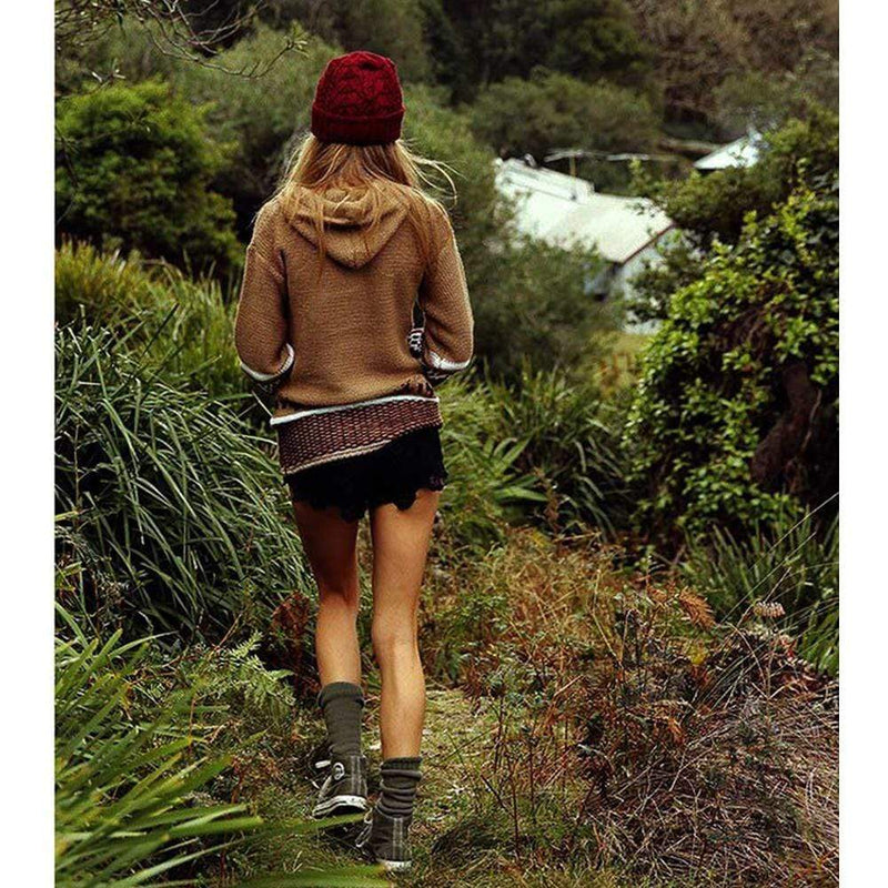 Wide Sleeve Hoodie With Embroidery