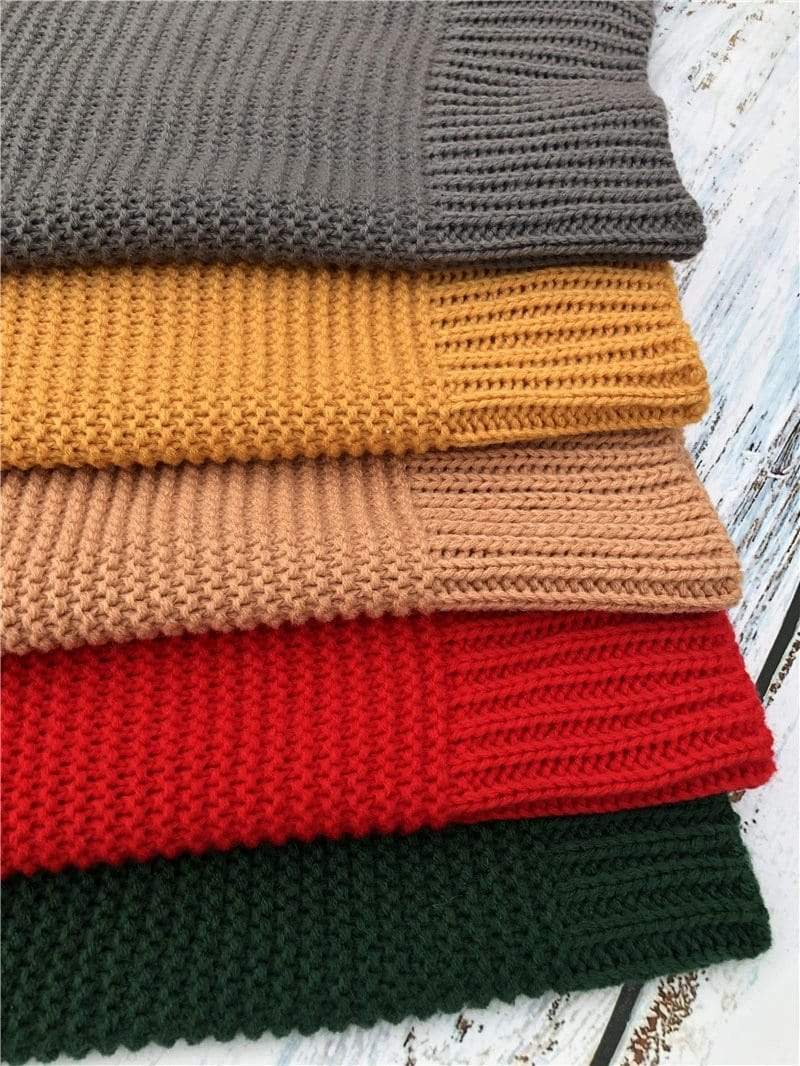 Knit Turtleneck Pullover Sweater