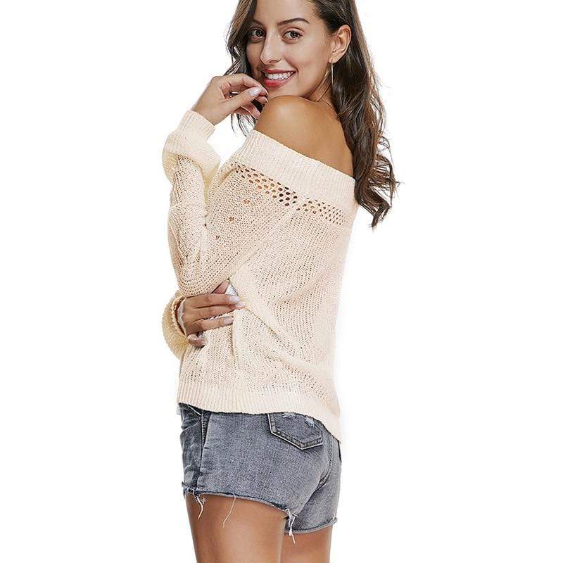 Off Shoulder Knit Sweater