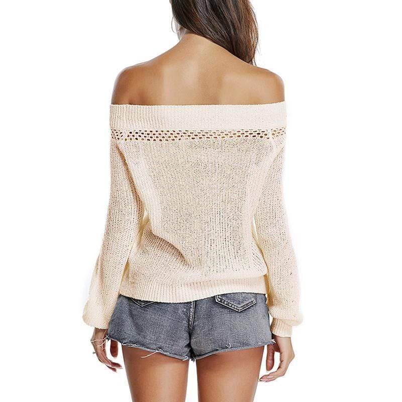 Off Shoulder Knit Sweater