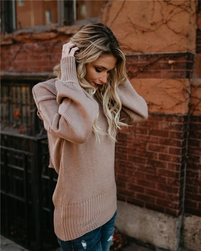 Pink Backless Knot Sweater