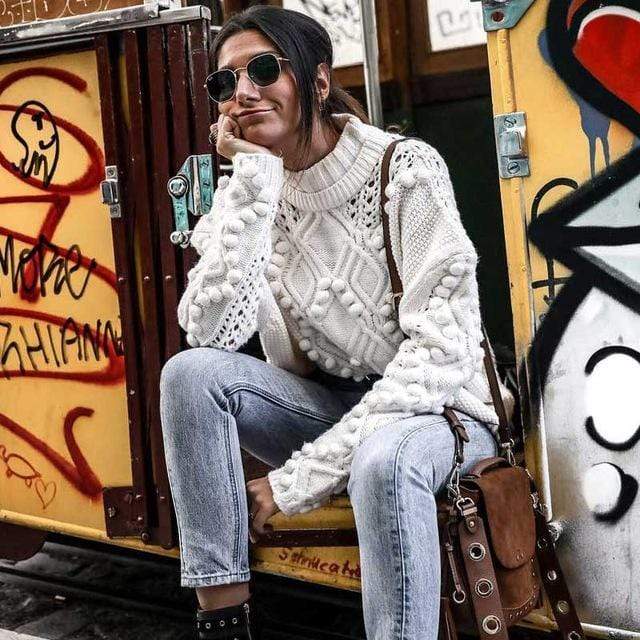 Sweater with Pompoms