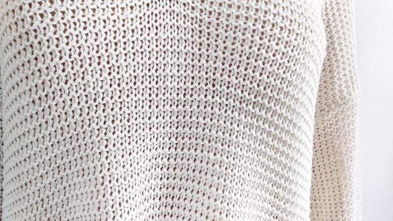 Loose White Knit  Sweater