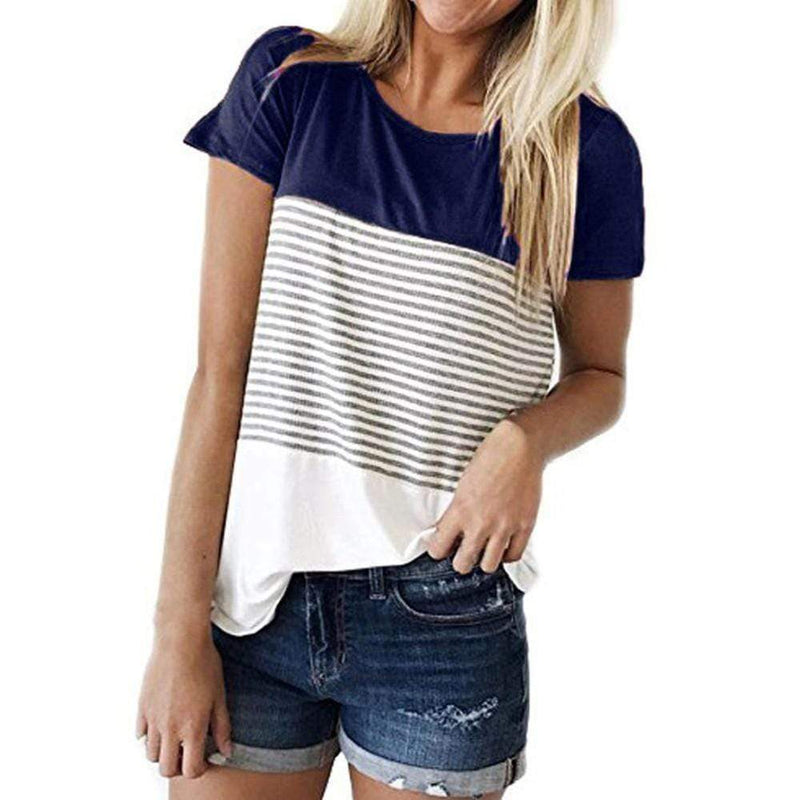 Stripe Short Sleeve T-Shirt Women