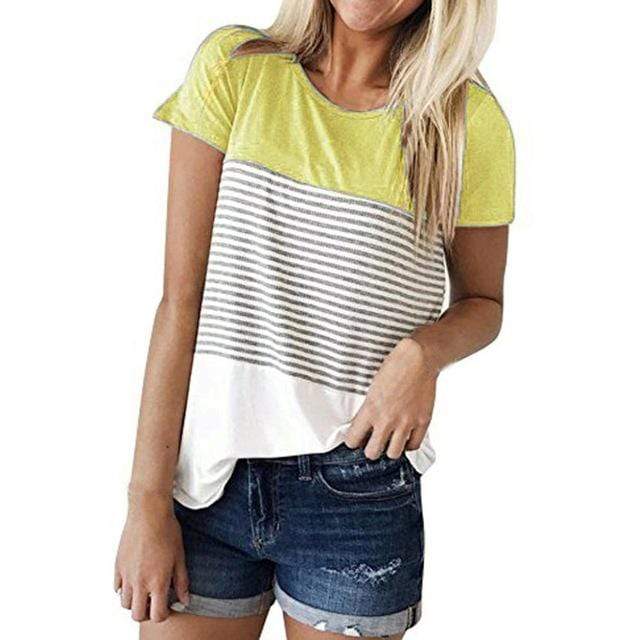 Stripe Short Sleeve T-Shirt Women