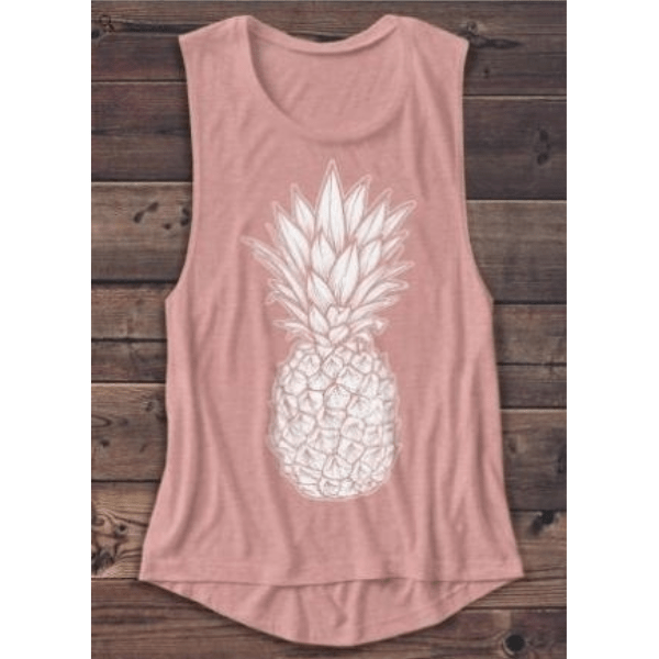 Ananas bedrukte tank 