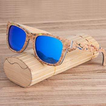 BOBO BIRD Wrap Style Wooden Sunglasses- Polarized Lenses