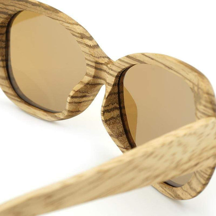 BOBO BIRD Pilot Style houten zonnebril - gepolariseerde lenzen 