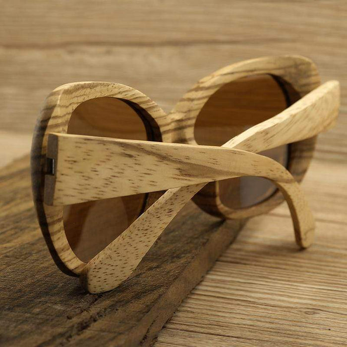 BOBO BIRD Pilot Style Wooden Sunglasses- Polarized Lenses