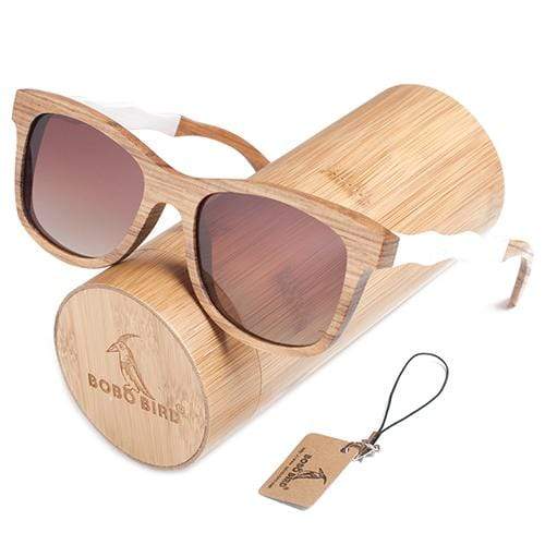 BOBO BIRD  Square Style Wooden Polarized Sunglasses
