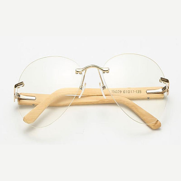 Wooden Sunglasses Mirrored Retro Style