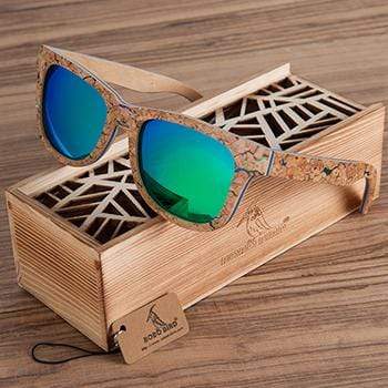 BOBO BIRD Gafas de sol de madera estilo envolvente - Lentes polarizadas 