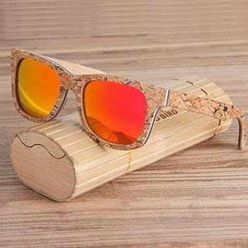 BOBO BIRD Wrap Style Wooden Sunglasses- Polarized Lenses
