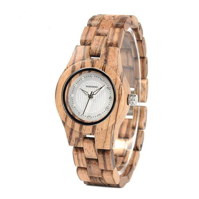 BOBO BIRD Bamboo Zebra Wooden Watch