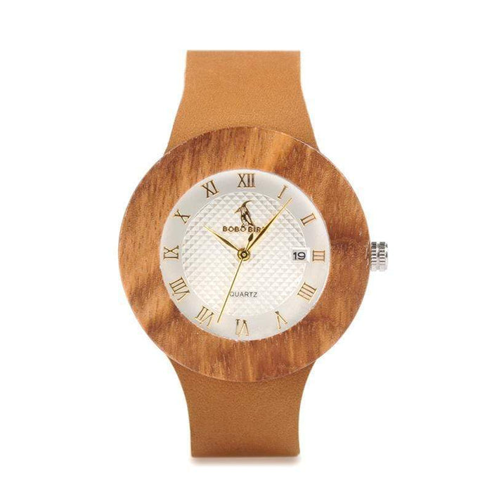 BOBO BIRD Zebra Wooden Watch