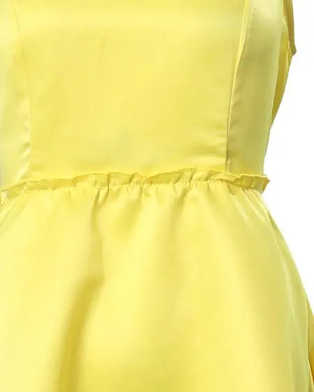 Mouwloze jurk met ronde hals en uitlopend ontwerp 