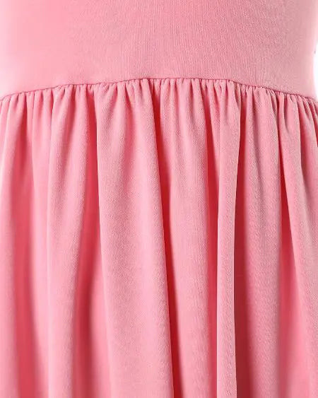 Pleated Dress with Flutter Sleeves