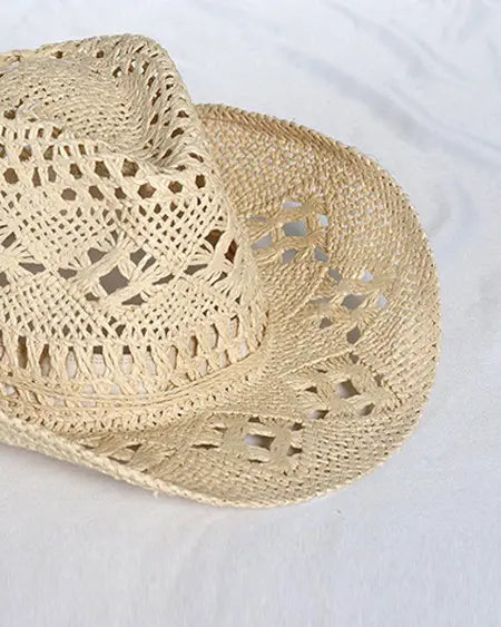 Strocowboyhoed met uitgehold ontwerp 