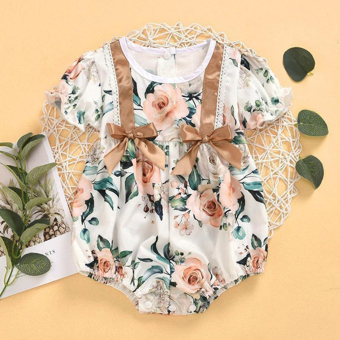 Bloemenprint bodysuit voor babymeisje 