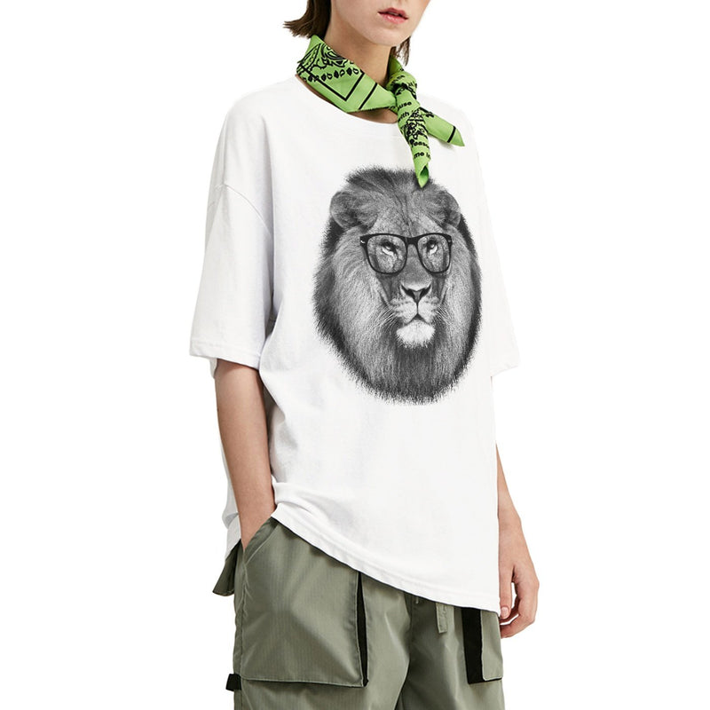Hipster Lion Oversized T-Shirt