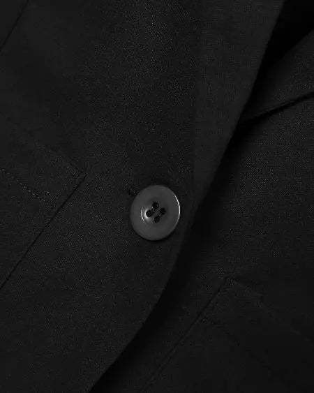 Combinatie blazer met revershals en broek met trekkoord 