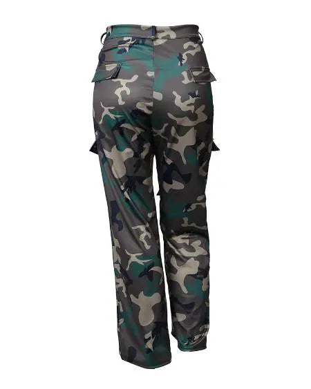 Plus Size Camouflage Cargo Pants with Pockets