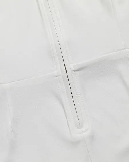 V-Neck Bodysuit with Front Zipper