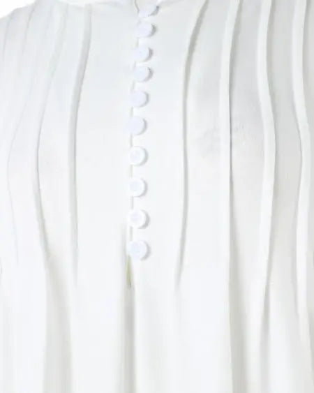 Maxi Dress with Long Sleeves & Contrast Lace