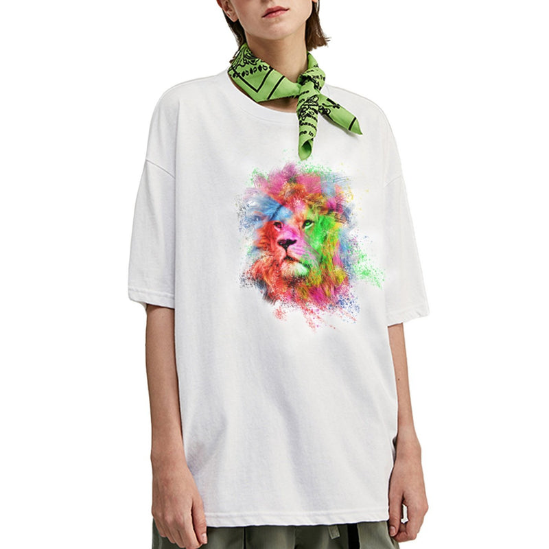 Colorful Lion Oversized T-Shirt
