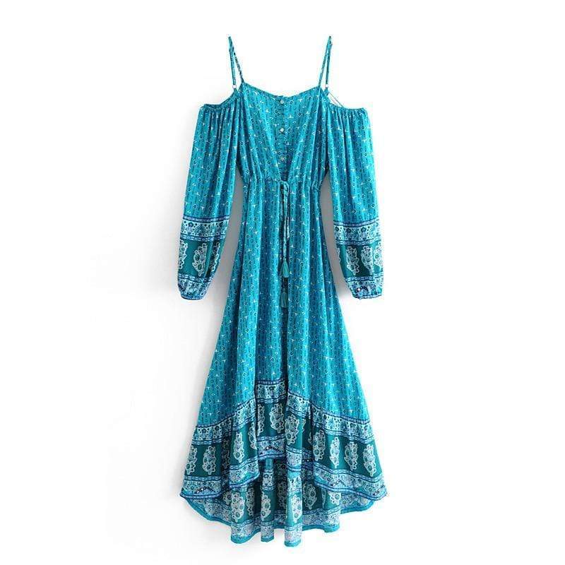 Off Shoulder Floral Print Dress