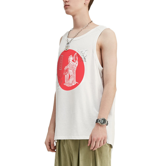 Camiseta sin mangas extragrande de danza geisha