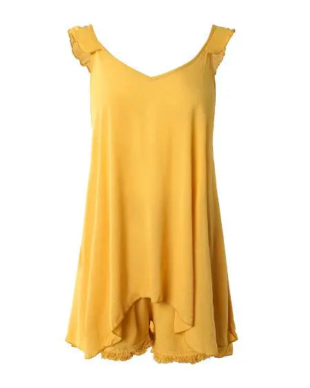 Flowy Sleeveless Top & Shorts Combo