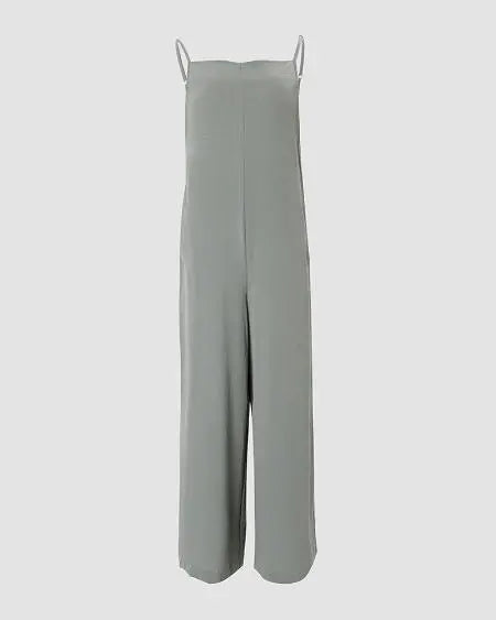 Casual Suspender Jumpsuit with Pockets